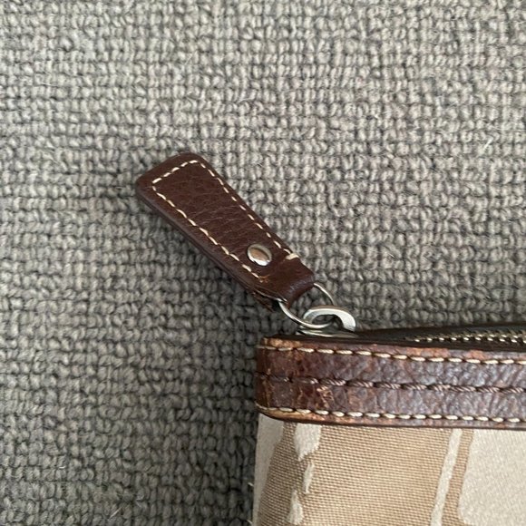 VINTAGE COACH HORSE AND CARRIAGE TOTE BAG - BROWN LEATHER TRIM - BAG CHARM - Picture 5 of 9